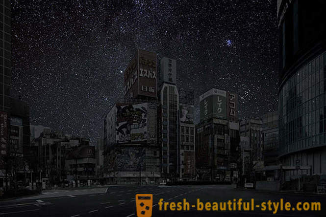 City, lit only by the stars