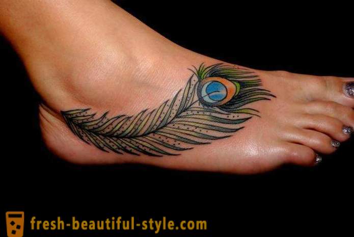Tattoo on his feet - a small women's prank
