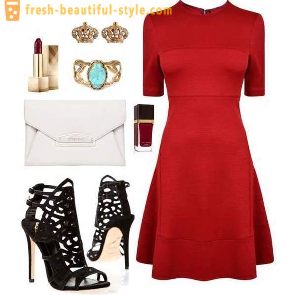 The best accessories red dress: photos and tips