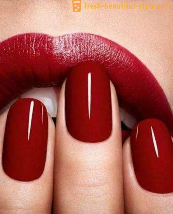 Beautiful manicure for a red dress