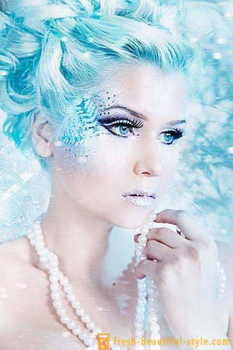 Makeup Snow Queen: options makeup and photo