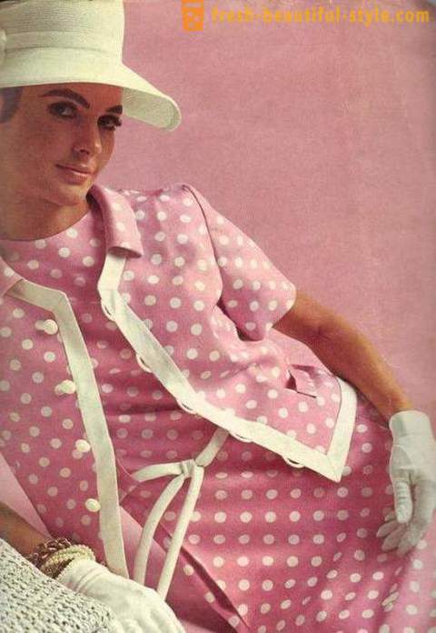 Fashionable styles of dresses with polka dots in retro style