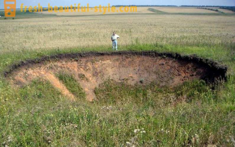 Abnormal place on the territory of Russia