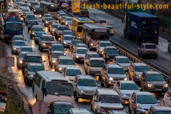 Foreign city with the biggest traffic jams