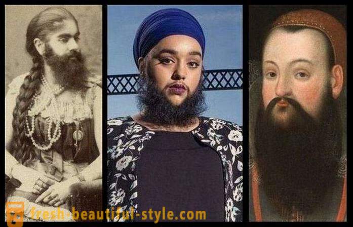 Ten bearded women of different ages