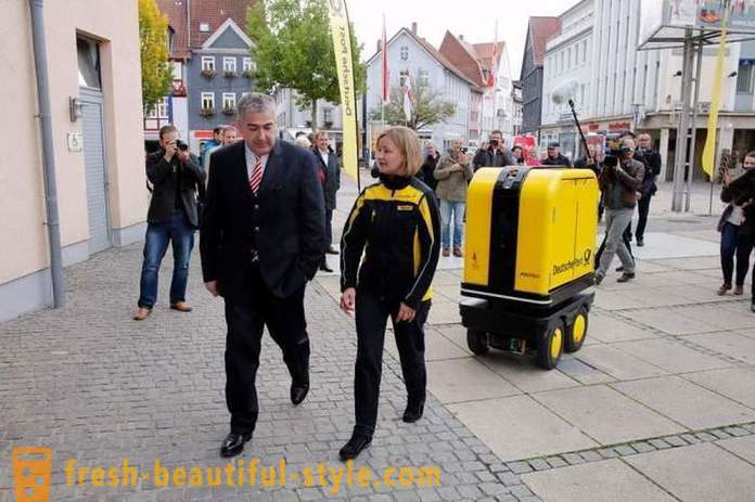 In Germany, we created a robot-assistant postmen and couriers