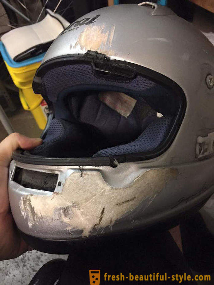 Helmets saved the lives of their owners