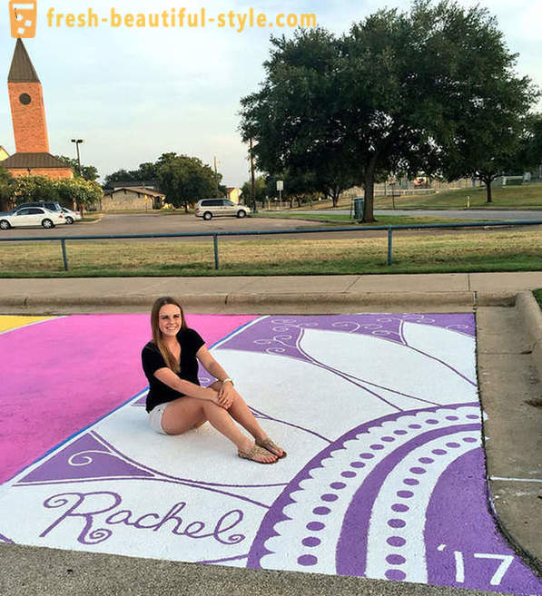 American students were allowed to paint its own parking space