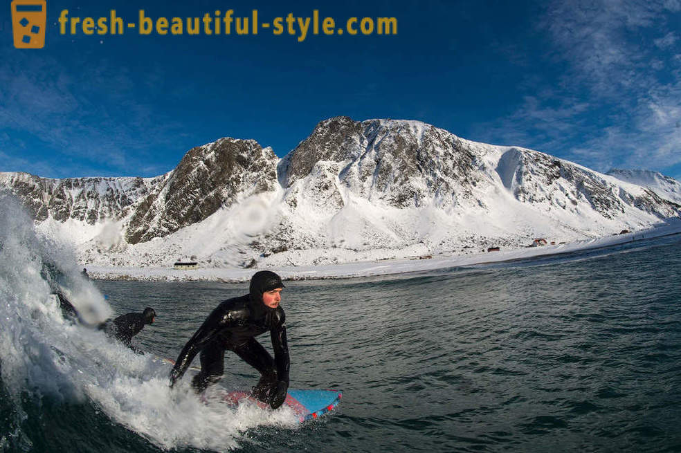 Extreme Arctic surfers