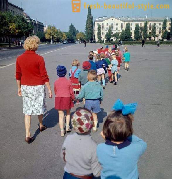 Soviet kindergarten for a walk
