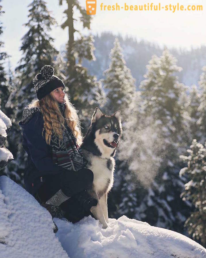 She saved the Huskies, and after the dog helped her get rid of violent relationships