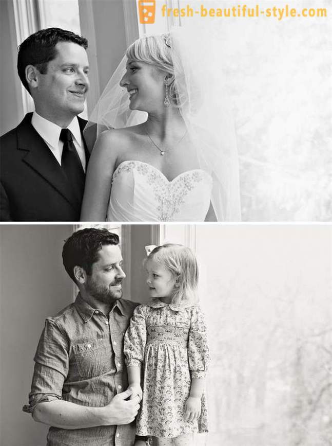 Father and daughter recreated the wedding photos after my mother's death