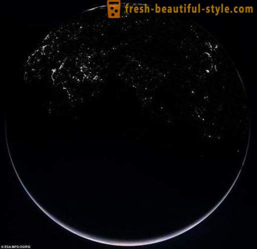 View from orbit to Earth