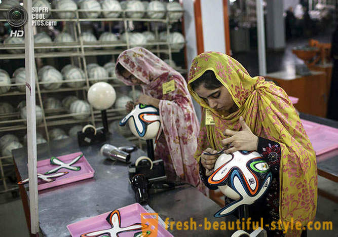 Production of the official 2014 World Cup balls in Pakistan