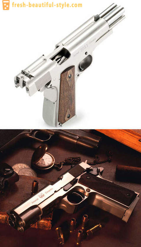 The first self-loading pistol dvuhstvolny