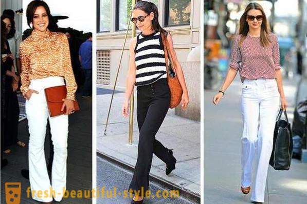 Pants with a high waist: what to wear? Tight pants