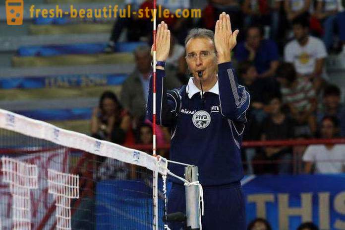 Basic gestures of judges in volleyball