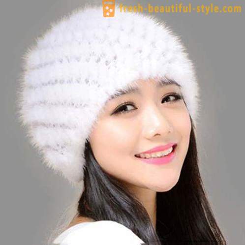 Knitted hat mink