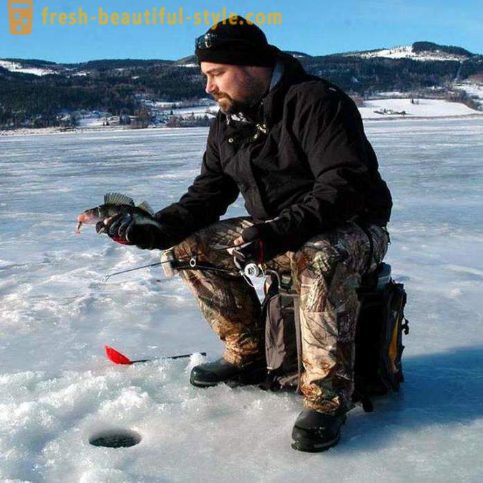 Winter fishing on the Ob River in Barnaul