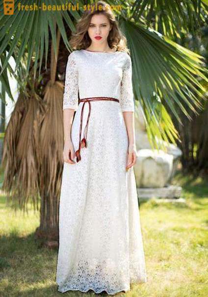 Long white dress - a special element of women's wardrobe