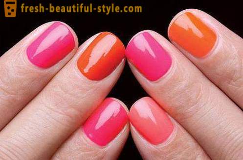 Gel polish on short nails. stylish manicure