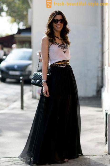 Black skirt is back in vogue. Style skirt. From what to wear?