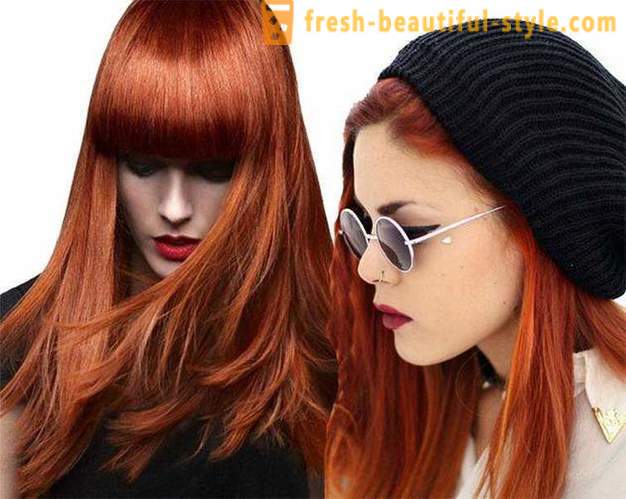 Who goes red hair color? Shades of red. Fashionable hair color