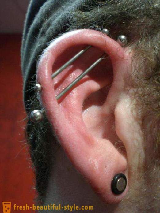 Industrial-pierced ears, which is shocking to others!