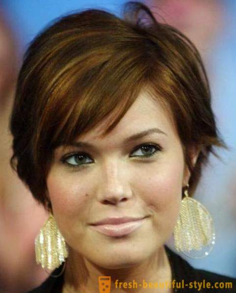 Hairstyles for short hair for round face (photo)