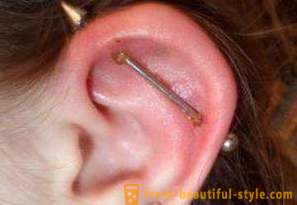 Puncture of the cartilage of the ear: treatment, the effects of