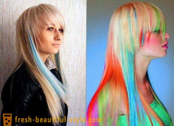 Colored hair: create extravagant