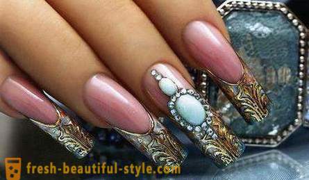 Liquid gems on your nails. unique manicure