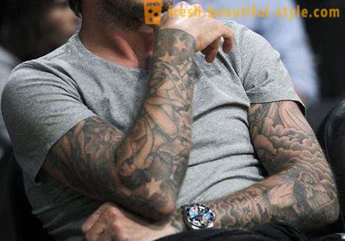 Tattoo on his forearm - the choice of strong men