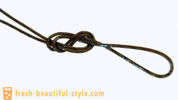 Fisherman's knot. Knitting fishing knots. Fishing knots for leashes