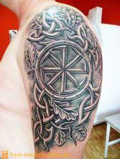 Slavic male tattoo on his arm