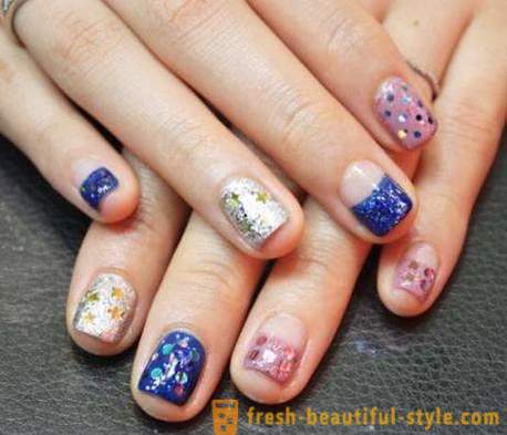 Nail design with glitter: how to create and recommendations