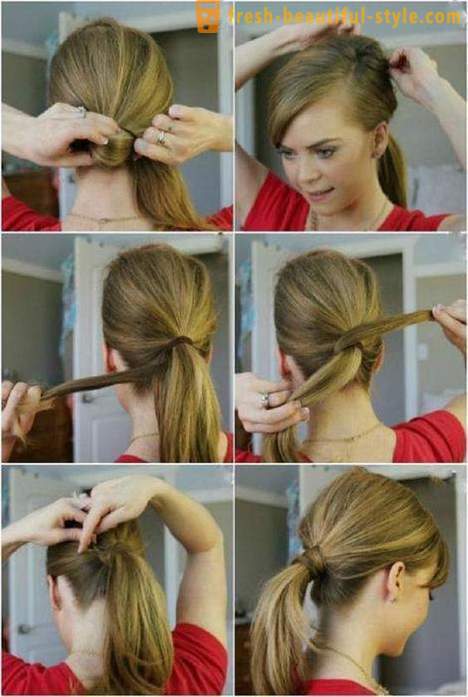 Quick hairstyle for every day. Create quick and easy hairstyles (pictured)
