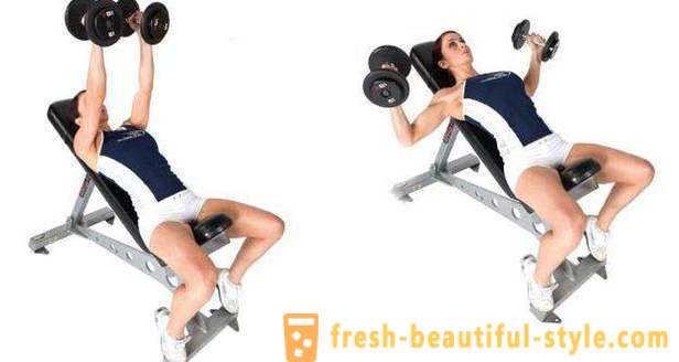 Exercises with dumbbells for women. Exercises for the chest for women