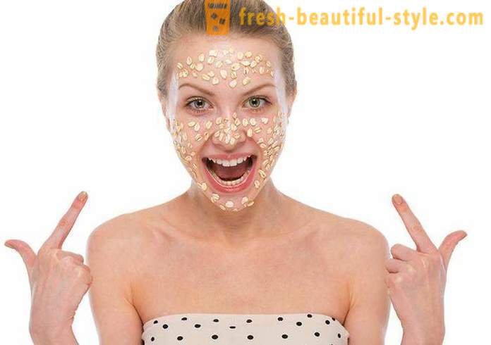 Face mask of oatmeal. rejuvenating mask