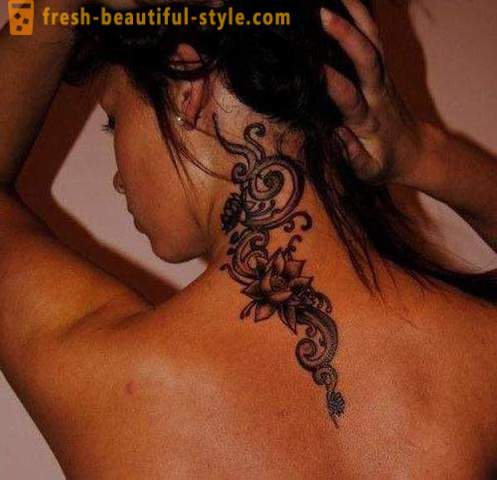 Tattoo on his neck: the values ​​of different patterns
