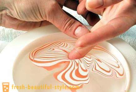 Manicure on the water - a new trend in nail-art