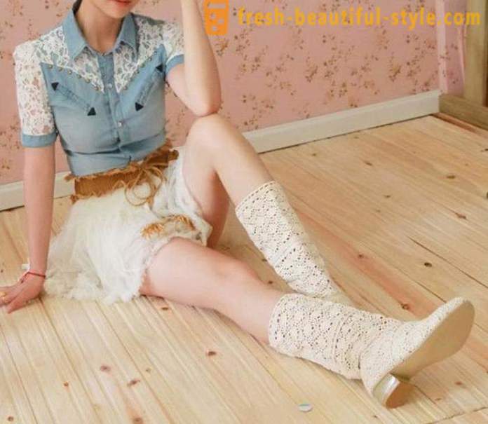 Lace boots. fashionable items