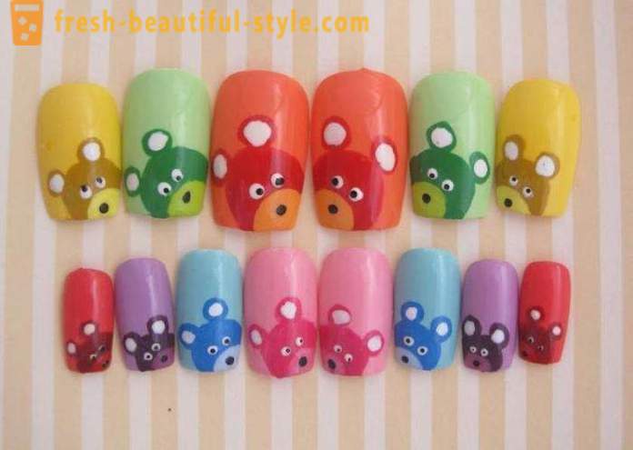 How to make acrylic paints pictures on nails?