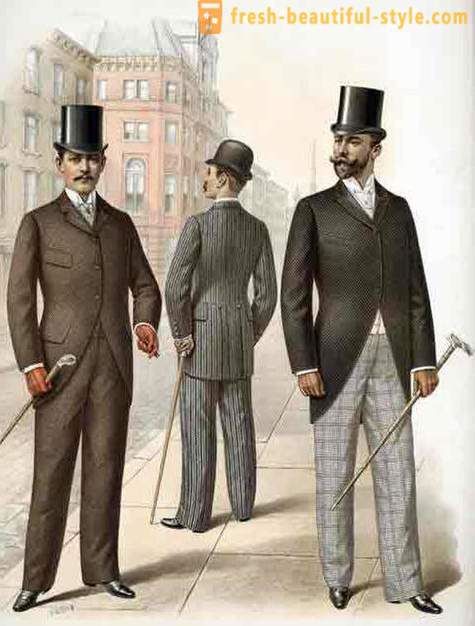 Men's fashion of the 19th century. trends