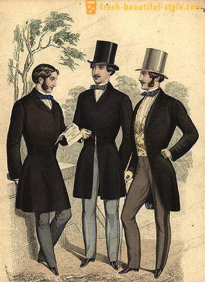 Men's fashion of the 19th century. trends